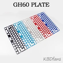 Mechanical keyboard cnc 60 anode aluminum drawing concurrence positioning plate support ISO ANSI for GH60 pcb 60%keyboard DIY