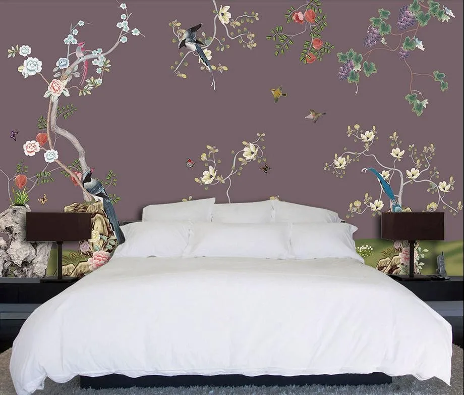 Индивидуальные обои для стен тонкой цветы и птицы классический обои для стен украшения дома