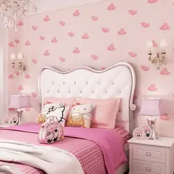 Детская комната Обои Обувь для девочек Спальня нетканых материалов теплые корейский стиль Пастель Розовый 3D настенные фрески принцессы