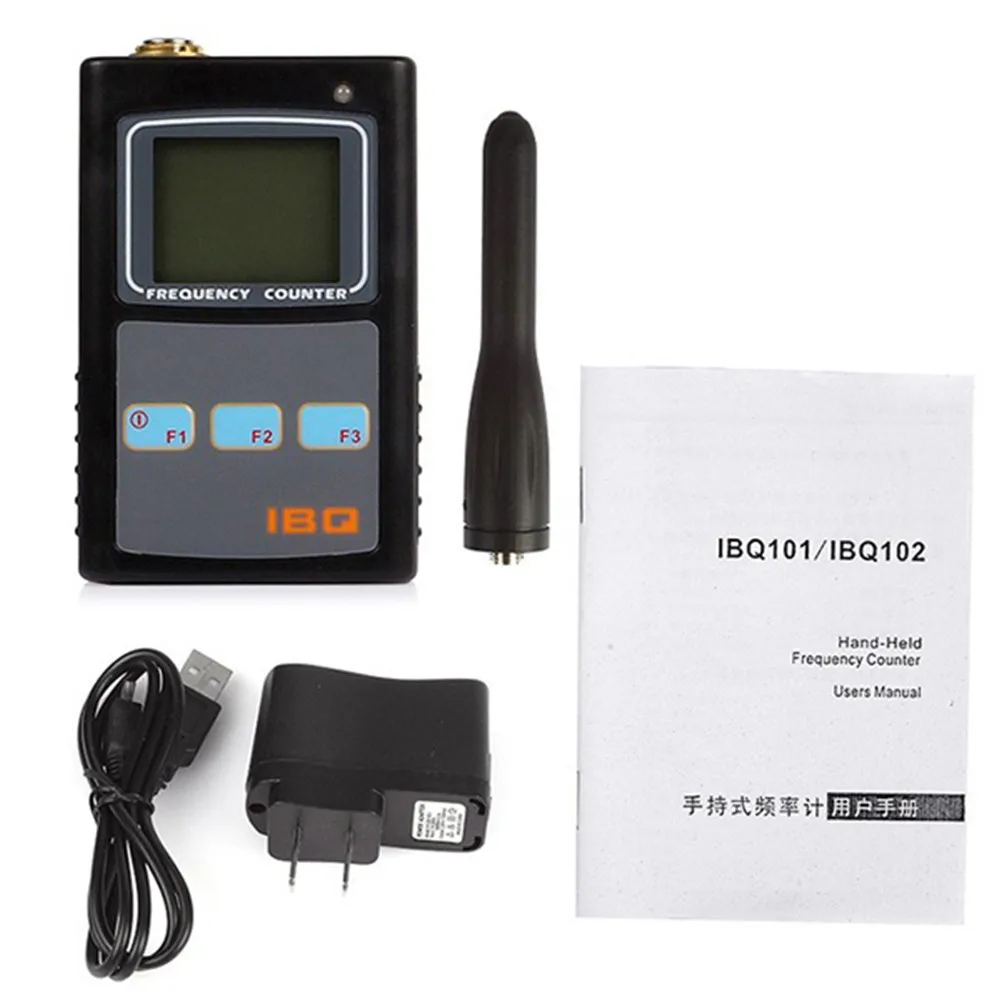 IBQ102 Handheld Digital Frequency Counter Meter Wide Range 10Hz-2.6GHz for Baofeng Radio Portable Frequency Meter