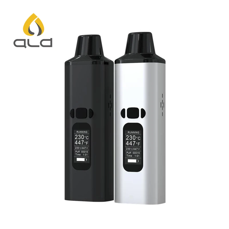 Kopen ALD AMAZE droge kruid vaporizer kit rook elektronische sigaret kruiden vaporizer draagbare display tc vape pen Keramische verwarming vaper