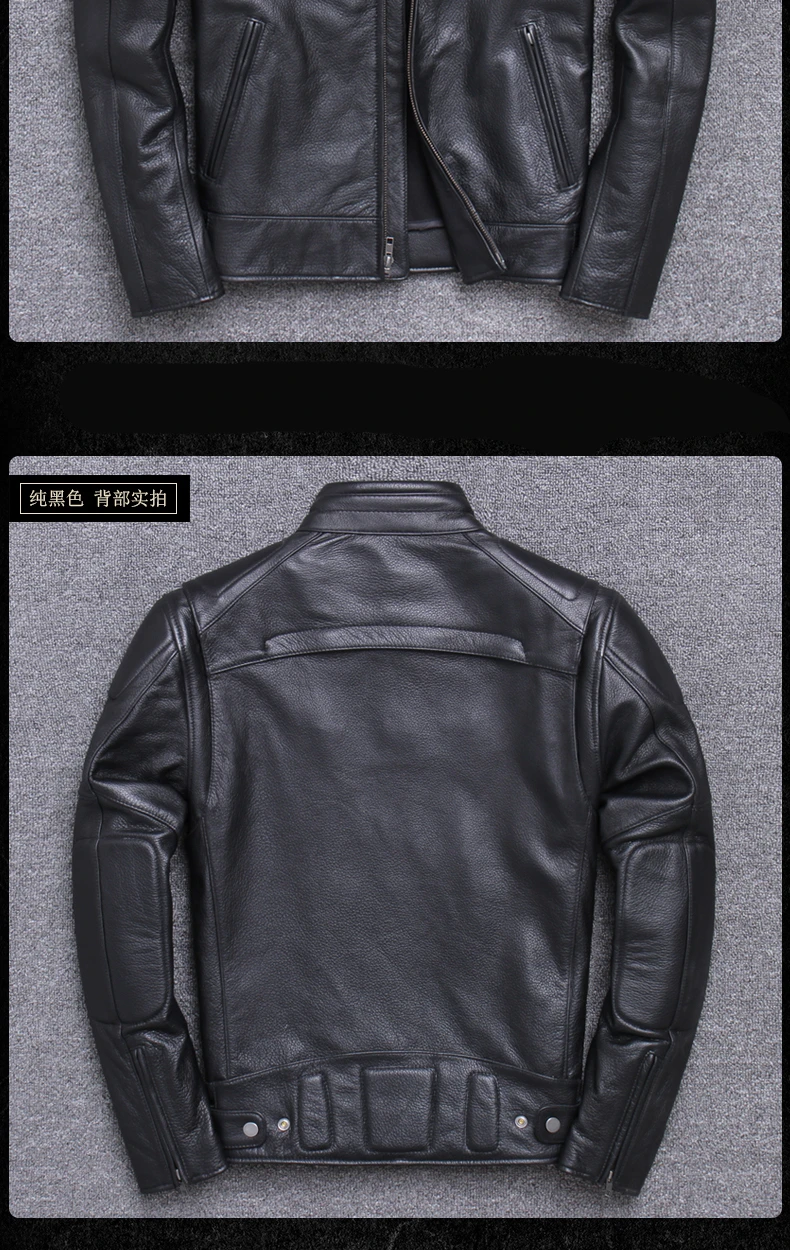 Мужская Толстая куртка из коровьей кожи, брендовая дизайнерская Классическая куртка-бомбер из натуральной кожи, винтажная теплая мотоциклетная Байкерская Черная куртка