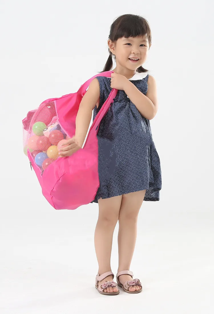 1PC Hot Sell Childrens Storage Bag Sand Away Protable Mesh Bag Kids Beach Toys Clothes Towel Bag Baby Toy Storage Sundries       (22)