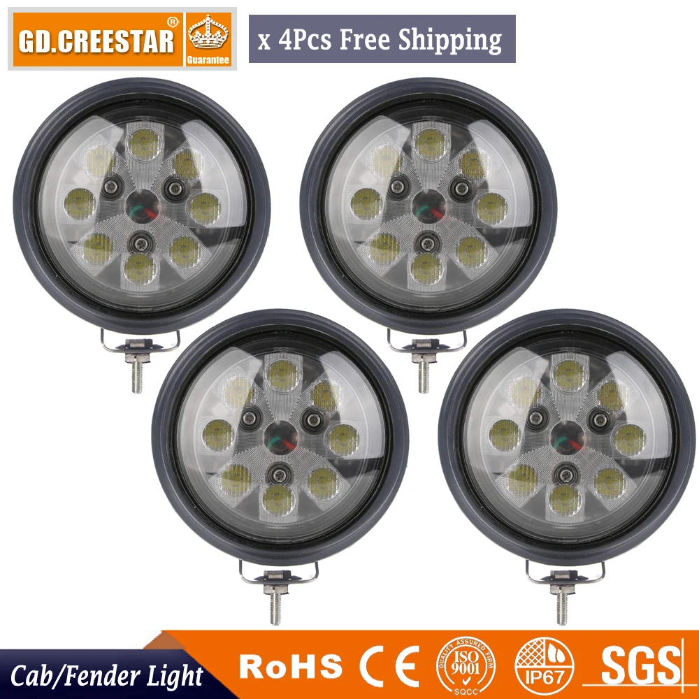 40W LED Light Tractor Head Fender Work lights For JD CASE IH PAR 36