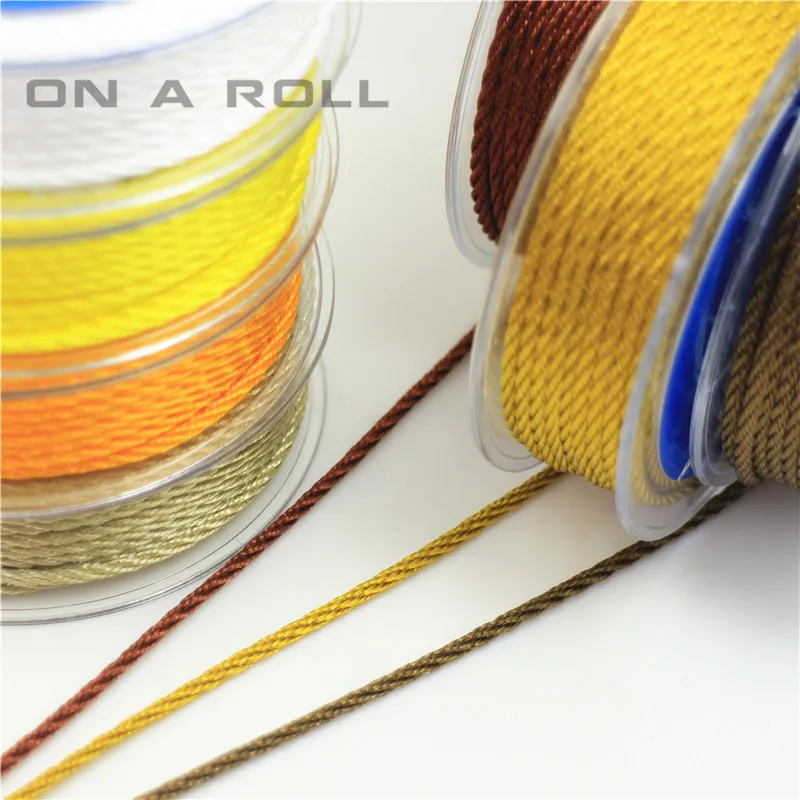 2 мм нить веревка шнур ремень ожерелье бисер веревка для китайского Плетеный узел DIY 14 цветов 6 м/рулон