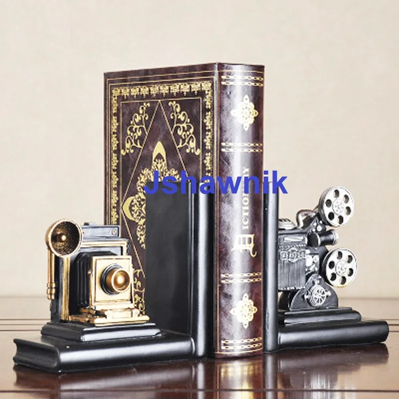 

A Pair Movie Machine Bookend Shelf Bookend Holder Office Supplies Home Decoration Book Stand