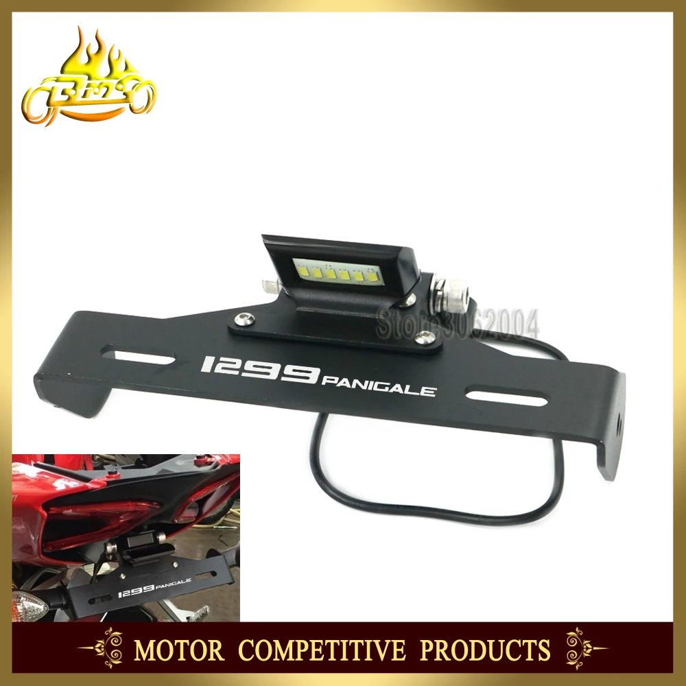 

Tail Tidy Fender Eliminator Registration License Plate Holder LED Light Motorcycle For DUCATI 1299 Panigale /S/R 2015-2016 CNC