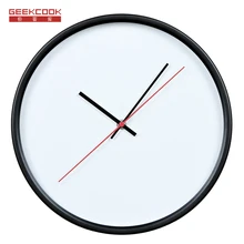 Brand 12inch Simple Designer Wall Clock Creative Concise Solid Metal Silence Living Study Room Wall Clock Modern Home Decor Gift