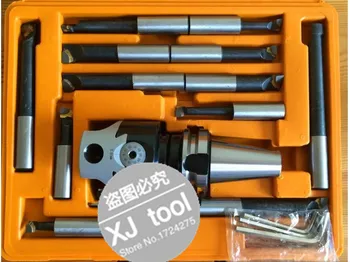 Online BT30 Taper, F1-18 75mm Boring Head With BT30 Shank And 12pcs 18mm Boring Bars, Boring Head Set, F1 Boring Head