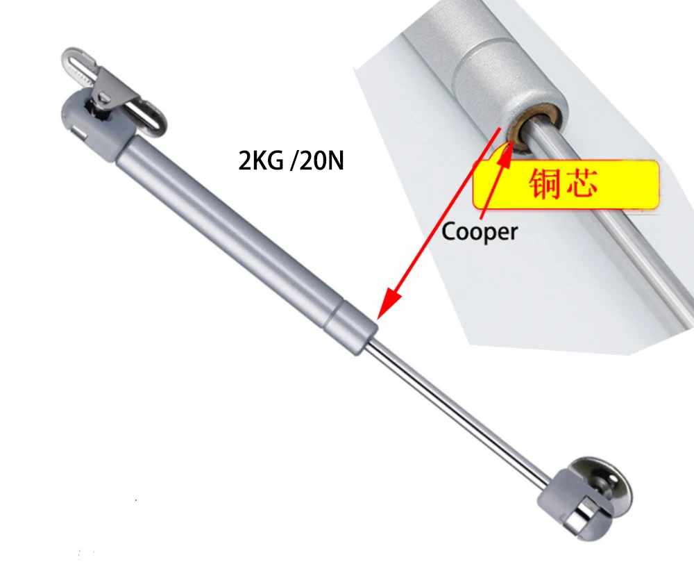 

(Pack of 2pcs) 2KG /20N Bed Hydraulic Support Hinge Force Lift Support Furniture Gas Spring Cabinet Door Kitchen Cupboard Hinges
