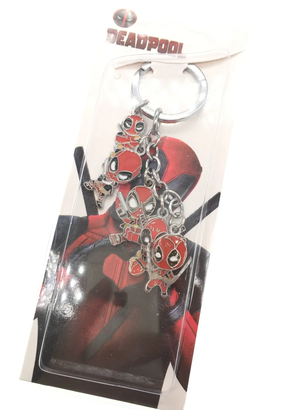 

New 1 set Cartoon Deadpool Keychain Jewelry Accessories Key Chains Pendant Gifts Favors