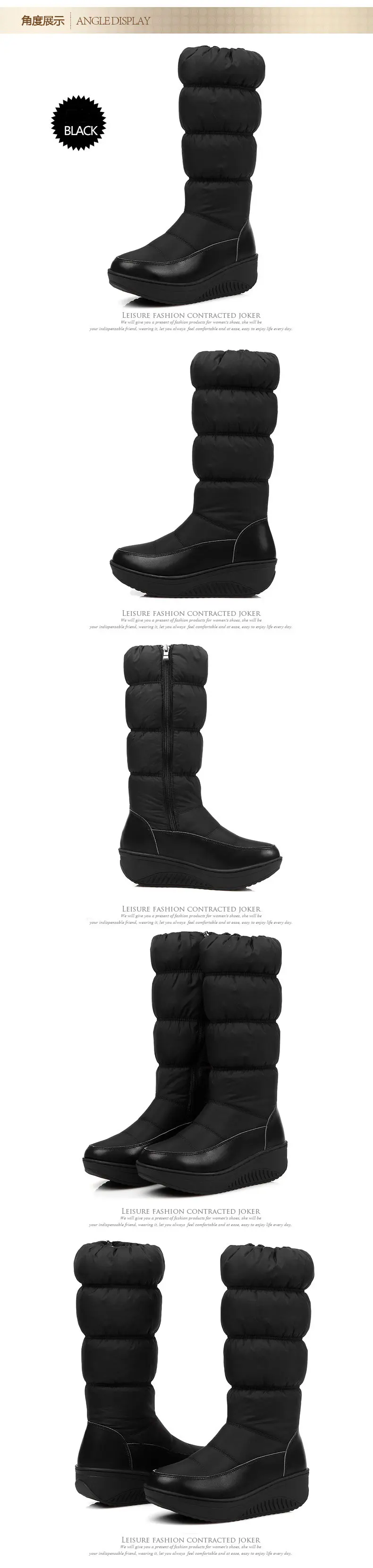 Glglgege Новая модная зимняя одежда; измерительный на молнии зимние сапоги модные сапоги для женская обувь нескользящие ботинки для учащихся хлопковые сапоги Короткие Плюшевые ботинки