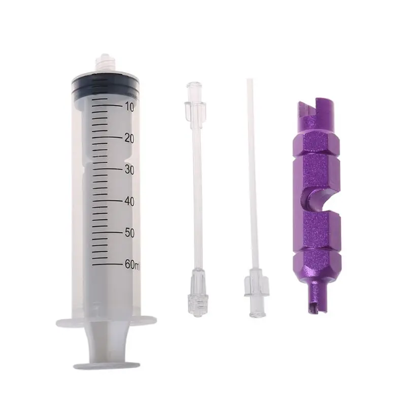 Best 1 Set Bicycle Repair Injector Syringe Tyre Repairing Tools Vacuum Tire Maintain MTB Mountain Bike Kit