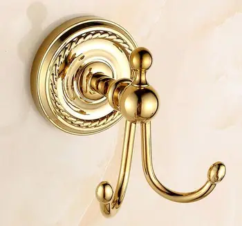 

Top quality luxury golden hook bathroom hangings towel rack clothes hook bathroom accessories