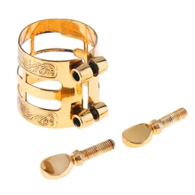 2 шт./лот для упаковки резная металлическая Лигатура Alto Sax кларнет Лигатура мундштука для альт саксофона