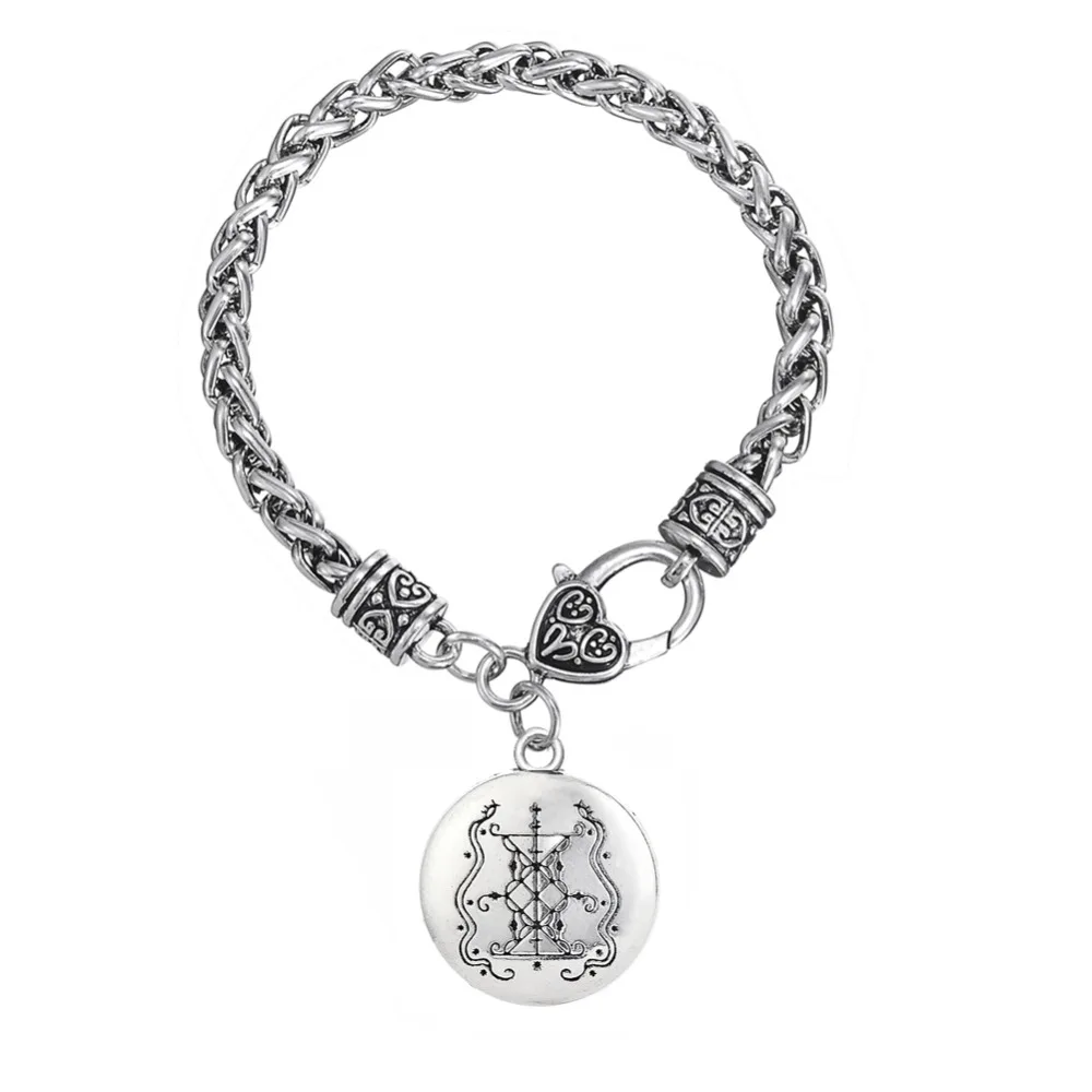 Довапара папа дамбалла Voodoo Loa Veve кулон Лва Защита Амулет Hoodoo талисман Шарм модные браслеты
