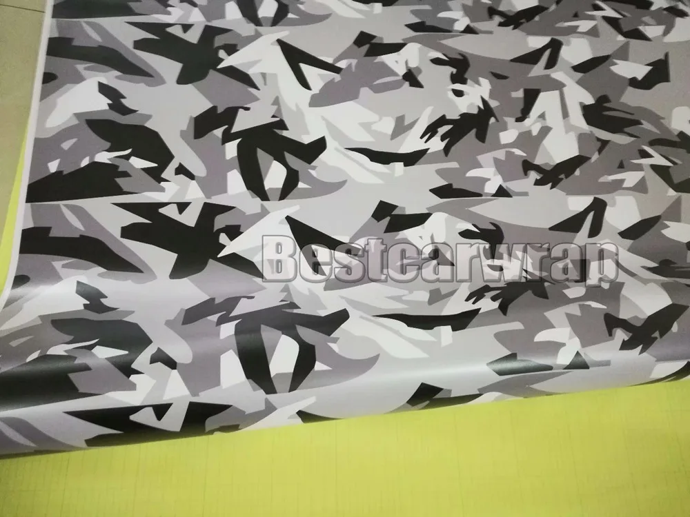 BLACK WHITE GRAY pixel camouflage vinyl car wrap style foil sticker  (4)