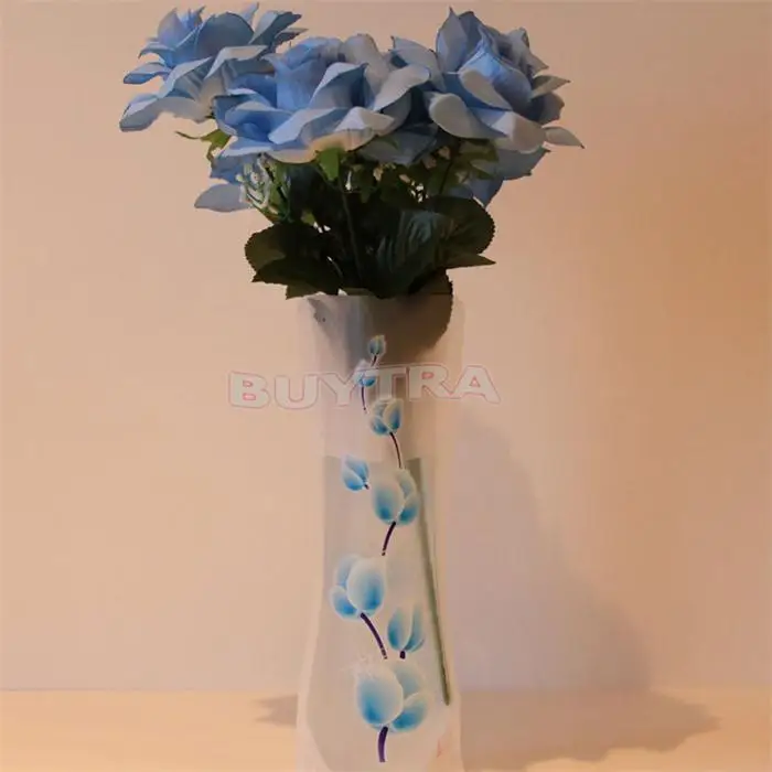 Горячая 1 шт. ПВХ Прочная Складная ваза для цветов для украшения свадебной вечеринки