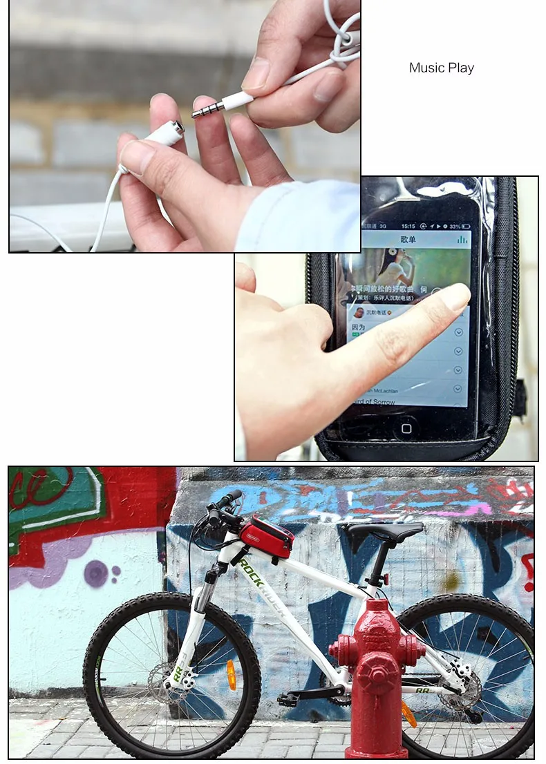 Excellent 5.5 /4.8 /4.2 Inches Front Roswheel Bike Frame Bag Cell Phone Case Cycling Pouch Touch Screen Mtb Bycicle Bicycle Basket 12496 6