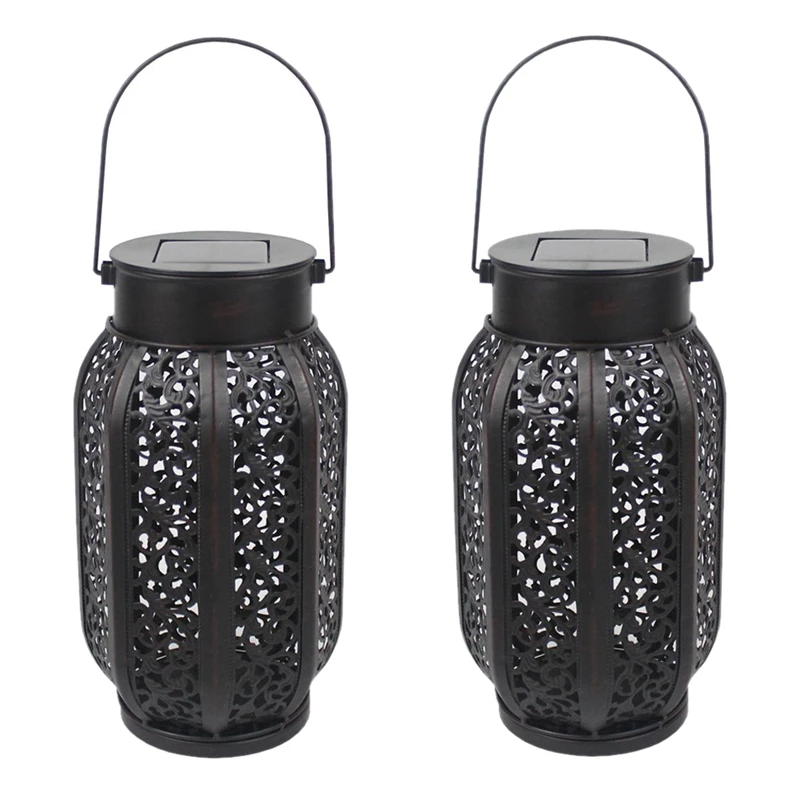 

2 Pack Hanging Solar Flame Lights Outdoor Waterproof Solar Lantern Retro Lantern For Outdoor Decorative Lights Decoration Equi