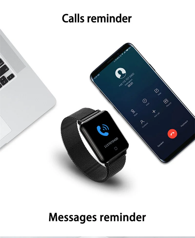 VERYFiTEK M19 Smart Watch Blood Pressure Heart Rate Monitor Women Men Clock Sport Fitness Tracker Smartwatch For Android IOS (5)