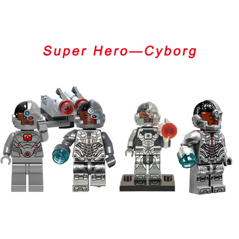 

Cyborg Victor Stone Superheroes Justice League 71210 Fun Pack Teen Titans Action Figure Legoingly Building Block Toy