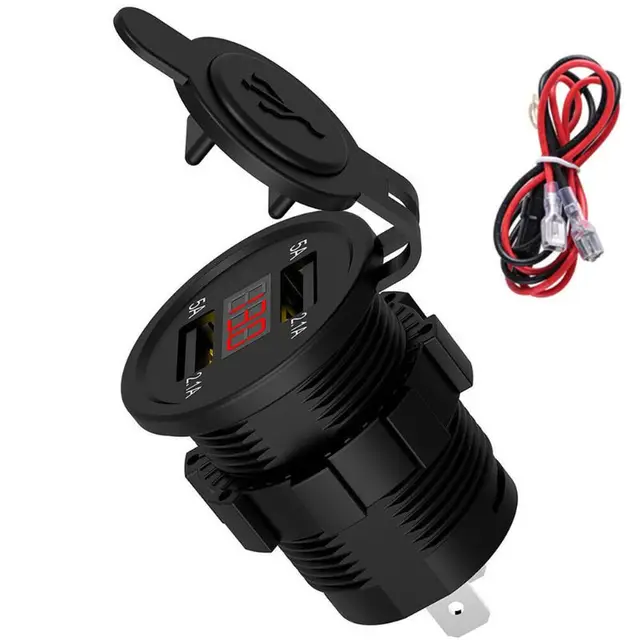 YGL Carica Rapida 3.0 Caricatore Per Auto Doppio USB Con Interruttore, Caricabatterie Rapido Per - Foto 5