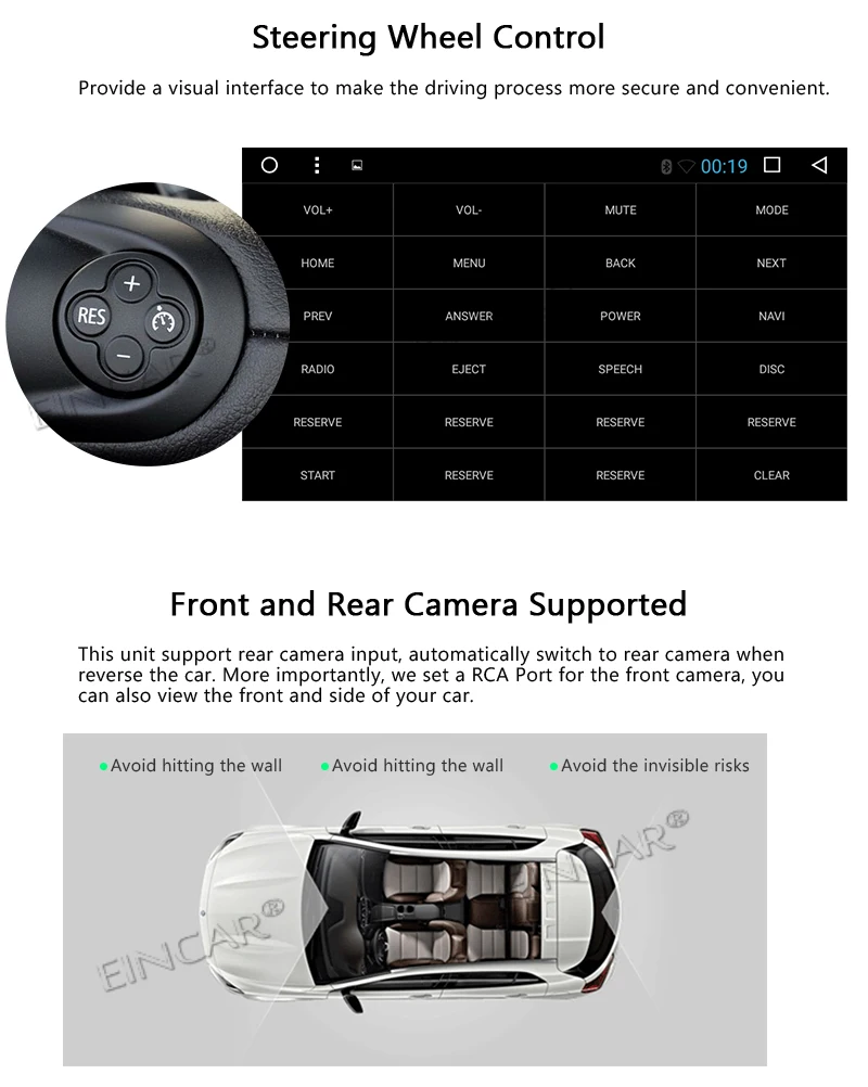 Top 7" Touch Screen Car Stereo GPS Navigation + Wireless Rear View Camera, 2 Din Android 6.0 Car Radio Stereo 2 Din GPS Navigation 13