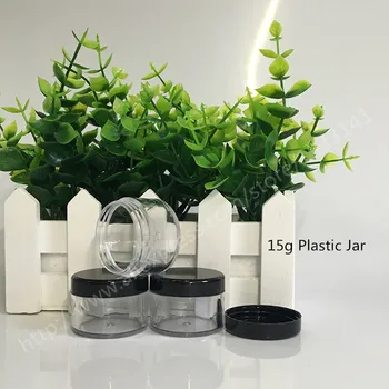 

500 x15g Clear Plastic Cosmetic Jar, Used As Promotion Cream Glitters Sample Packaging