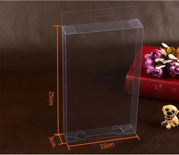 

30pcs 3*15*25cm clear plastic pvc hook box packing boxes for gift/Phone/candy/cosmetic/craft square transparent pvc Box