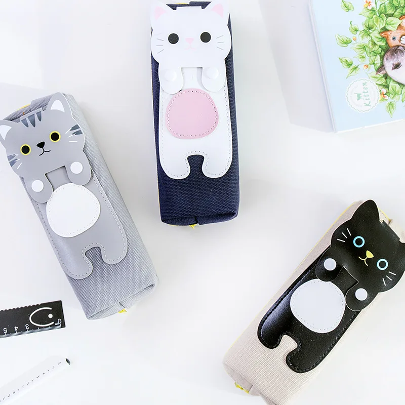 Забавный 3D чехол для карандашей с изображением лежащего кота органайзер