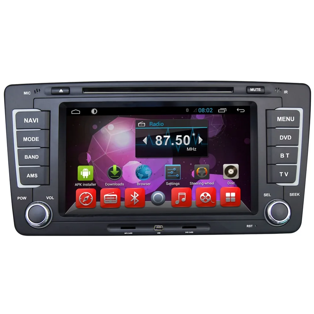 Cheap 7" HD 1024*600 4 Core Android Car DVD GPS Radio Video Stereo Navigation Player for Skoda Octavia A5 2009 2010 2011 2012 2013 1