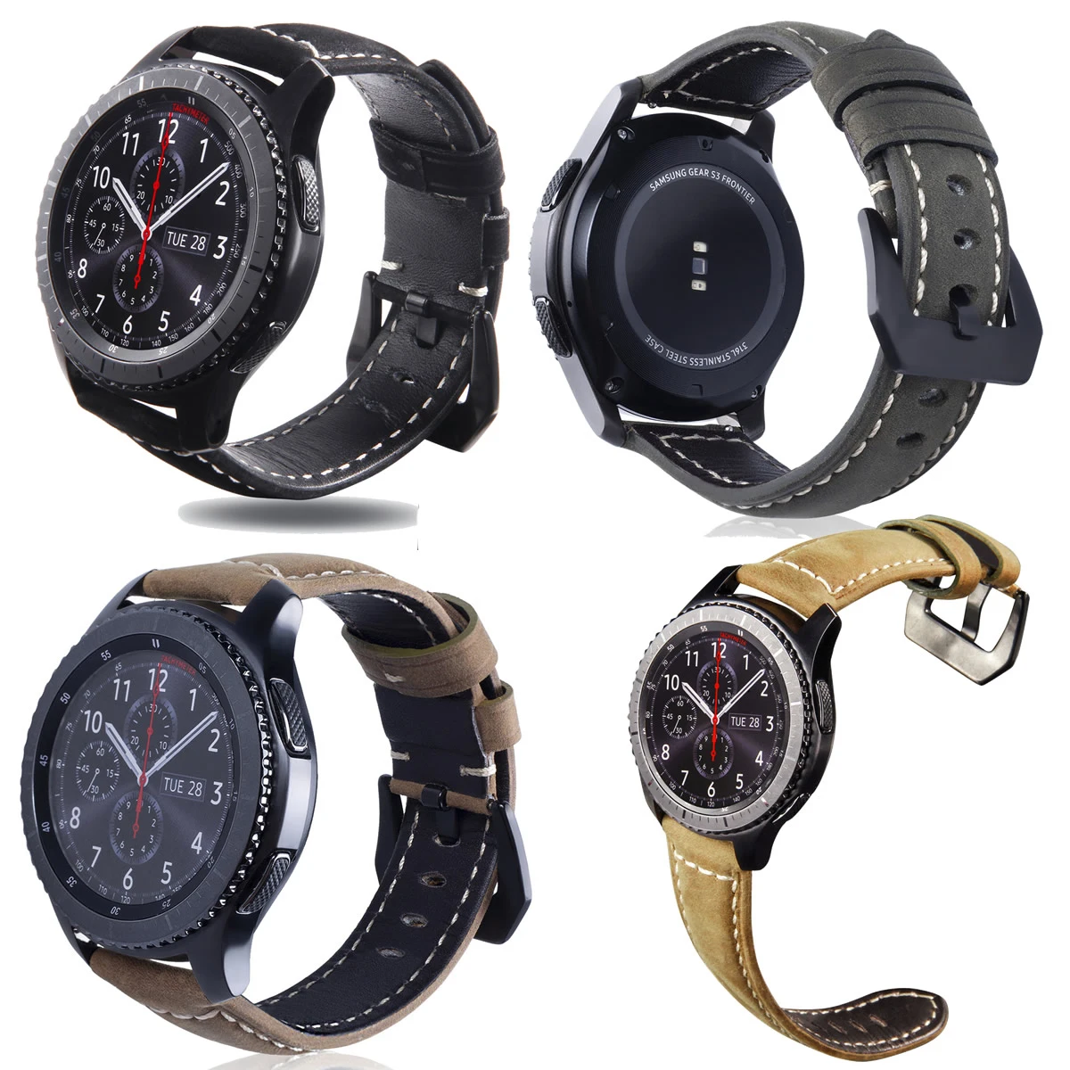 Новый дизайн 22 мм замшевый кожаный ремешок для часов Samsung Gear S3 сменный браслета