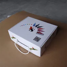 Производитель 1000 шт./лот, роскошная цветная печать на заказ, гофрированные картонные коробки для обуви с ручкой, складная бумажная коробка для обуви