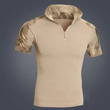 Мужская тактическая Мультикам короткая футболка камуфляжная охотничья боевая рубашка Emerson для пейнтбола одежда военная униформа