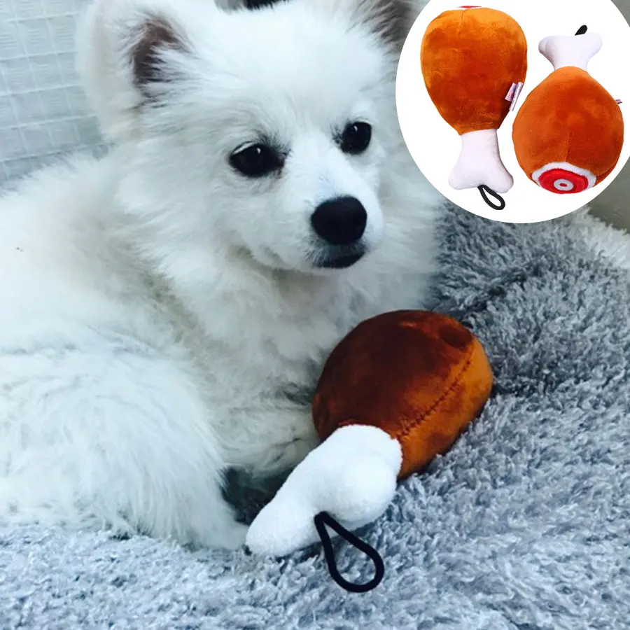 

1Pcs Lovely Chew Squeaker Squeaky Plush Pet Dog Toy Chicken Plush Toy Filled Cotton Sound Squeaker For Small Dogs Pets