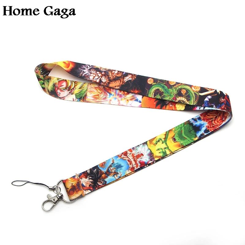 Homegaga Dragon ball Сон Гоку Мультяшные шнурки на шею ремни для телефонов ключи бисера футляры для идентификационных карт брелок webbing D1181 - Цвет: 1
