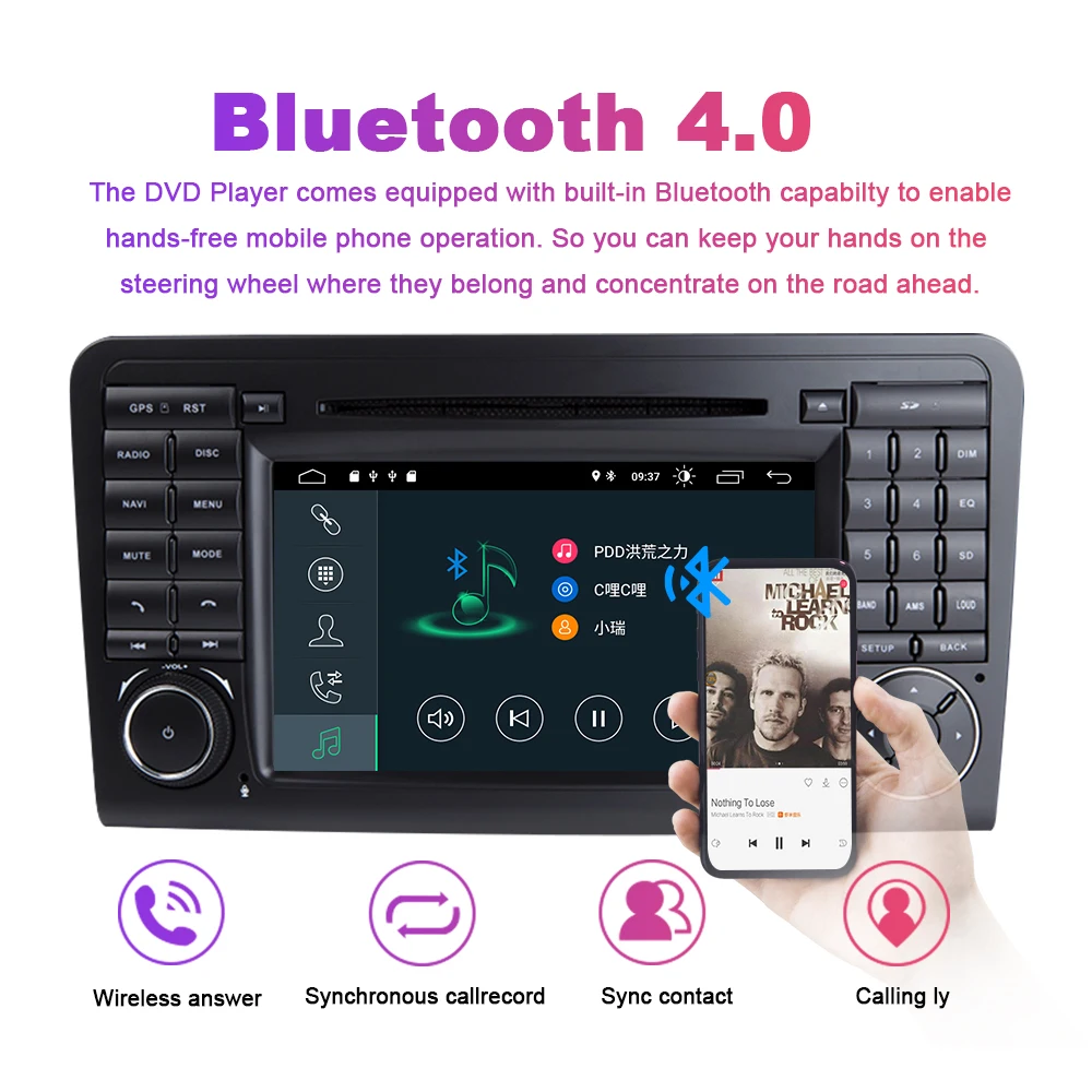 2 Din Android 9,0 Автомобильный мультимедийный плеер для Mercedes Benz ML W164 X164 ML350 ML500 GL320 gps головное устройство навигация Радио стерео