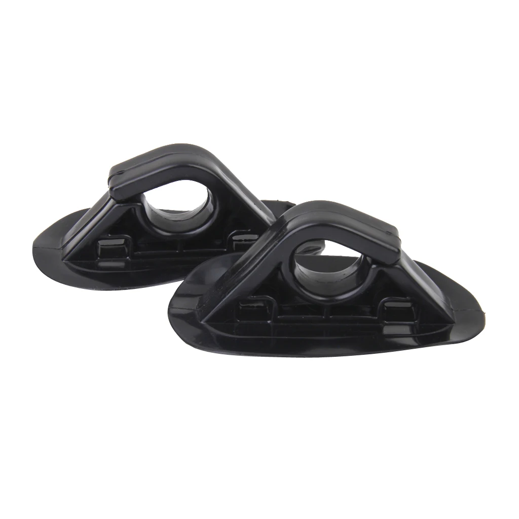 Pair PVC Oar Paddle Holder Hook Buckles 29mm Hole for Boat Kayak Rubber Dinghy Canoe Black