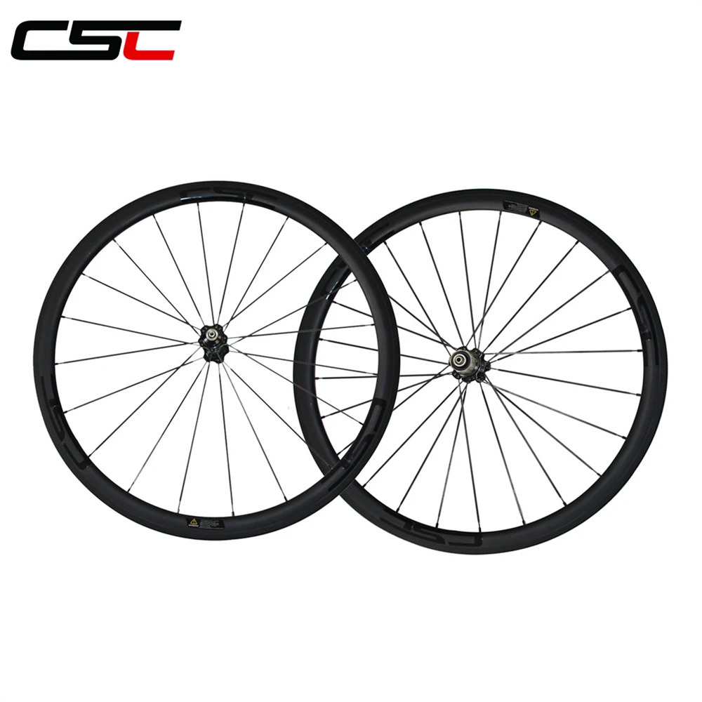 CSC U Shape 25mm width 700C full carbon 38mm clincher road wheels | Спорт и развлечения