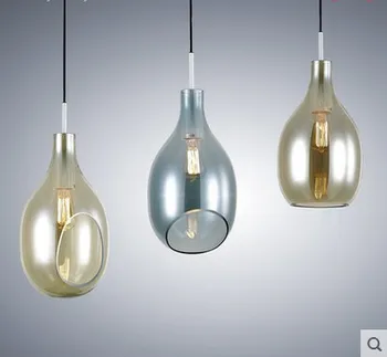 

post-modern Nordic fashion simple glass bottle pendant light houses restaurants dining room bar hanging lighting