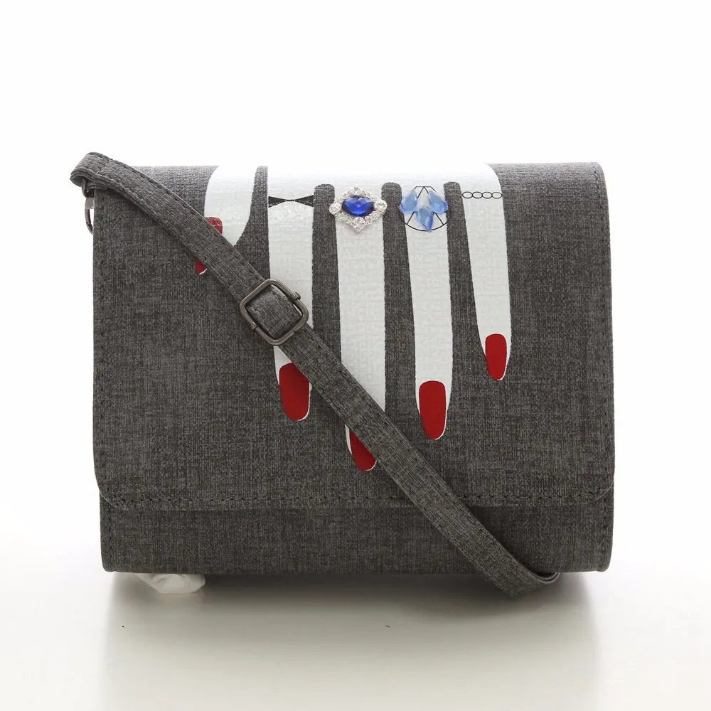 2016 New Arrival Women Crossbody Messenger Bags PU Leather Retro Finger Pattern Female ShoulderBag Dollar Price Herald Fashion (8)
