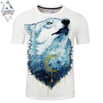 

Golden Wolf By Scandy Girl Arts 3D Animal Print T shirt Men Summer Short Sleeve Tops&Tees Boy Tshirt Streetwear PlusSize New