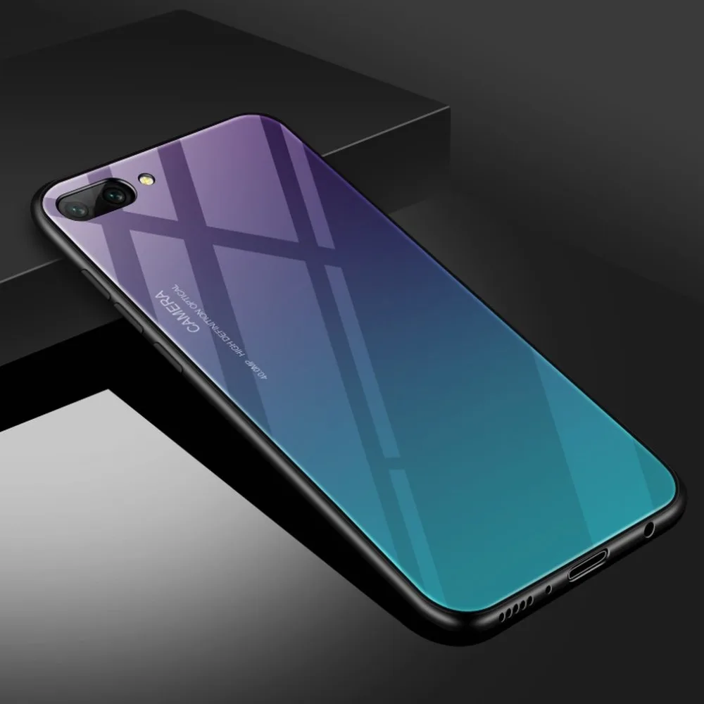 

Gradient Tempered Glass Phone Case Cover For Huawei/Samsung/Redmi/iPhone