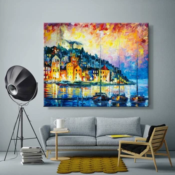 

paint by number art painting by numbers Nightscape Abstracts personality fashion Handmade Filling and coloring Originality gift