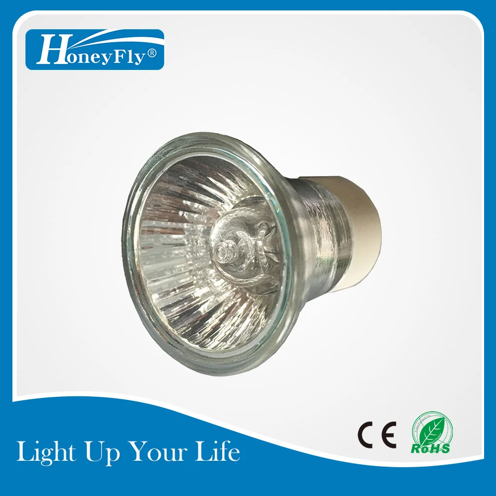 HoneyFly 1 шт. мини галогенная лампа GU10 35 Вт+ C(35 мм) 230 в 3000 К с регулируемой яркостью галогенная лампа GU10 мини галогенный светильник GU10 галогенная лампа