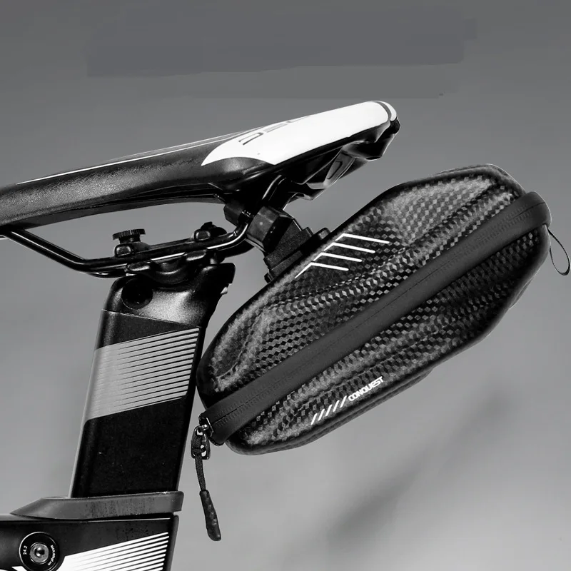 

Wild Man Bike Bag under Seat Bicycle Saddle Bag Waterproof EVA hard shell Road MTB Shockproof Cycling Pocket Accessories