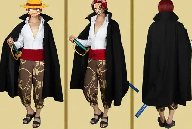 Cosplay&Ware [19]Japanese Anime One Piece World Four Emperors Shanks Cosplay Costumes Suit Adult Halloween Christmas -Cosplay&Ware anime Shop