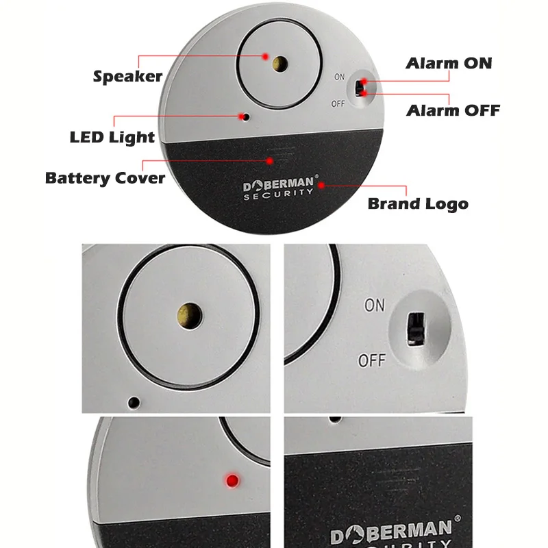 Doberman датчик безопасности Сигнализация дверь окно вибросигнализация детектор