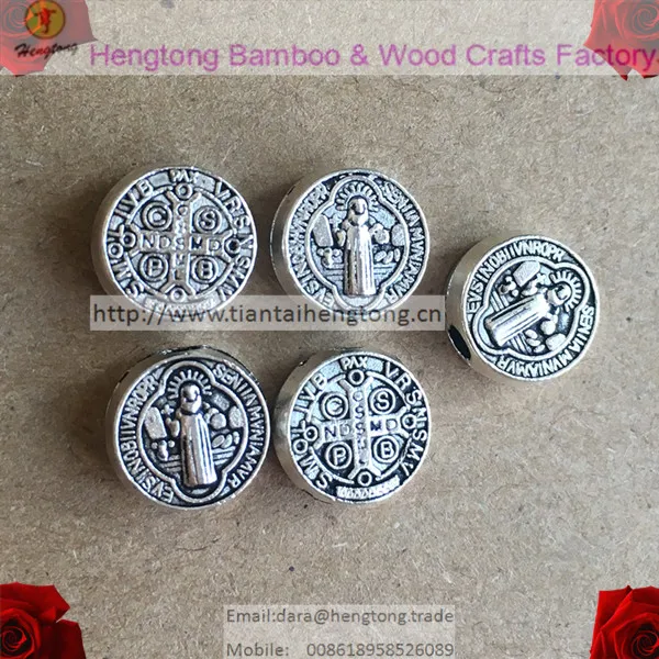 free-shipping-120pcs-pack-9mm-alloy-beads-Benedict-bead-icon-jewelry-accessory-rosary-beads